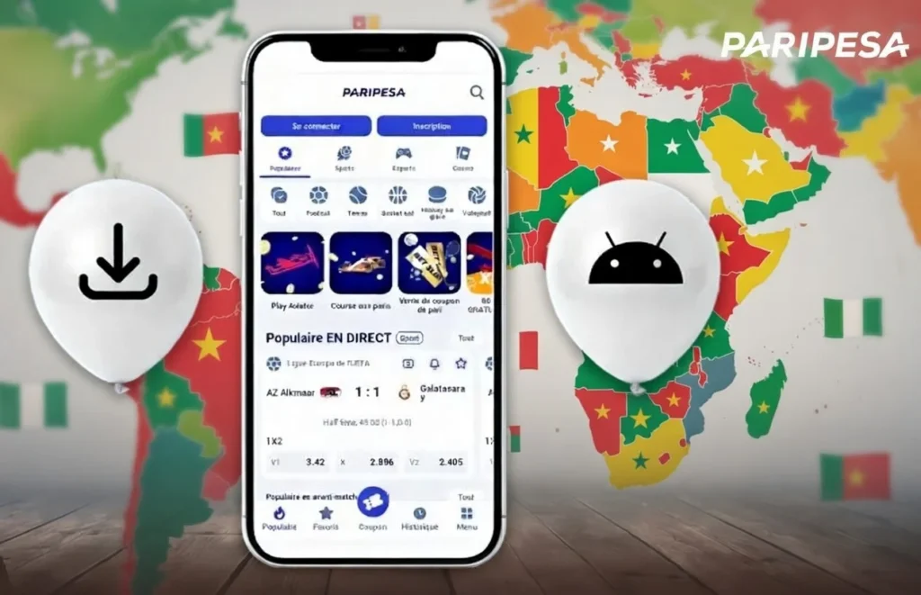 Disponibilité de l'application paripesa apk en afrique
