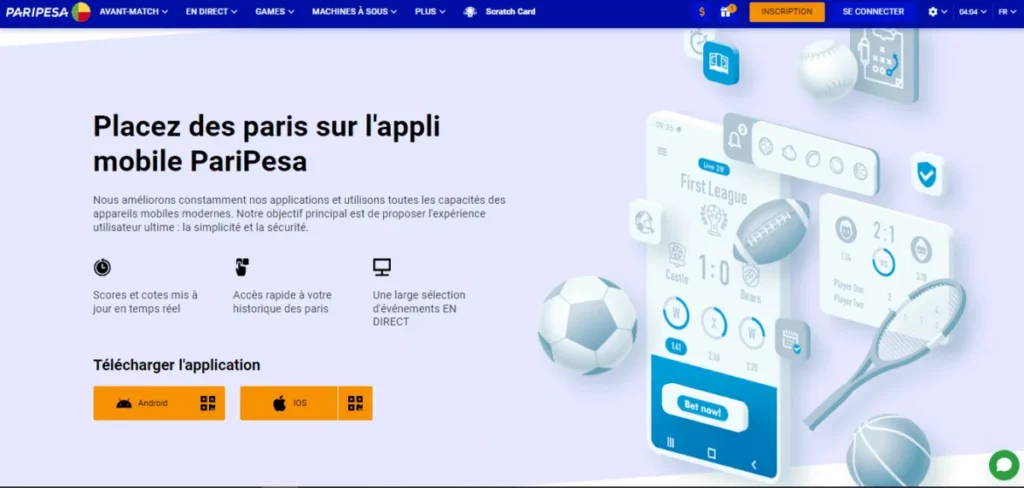 page officile de téléchargement de paripesa apk